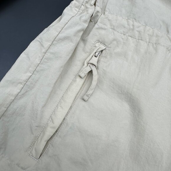 Vintage Windbreaker Jacket 1990s Northern Reflections Beige M Embroidered Tulips - Picture 7 of 9